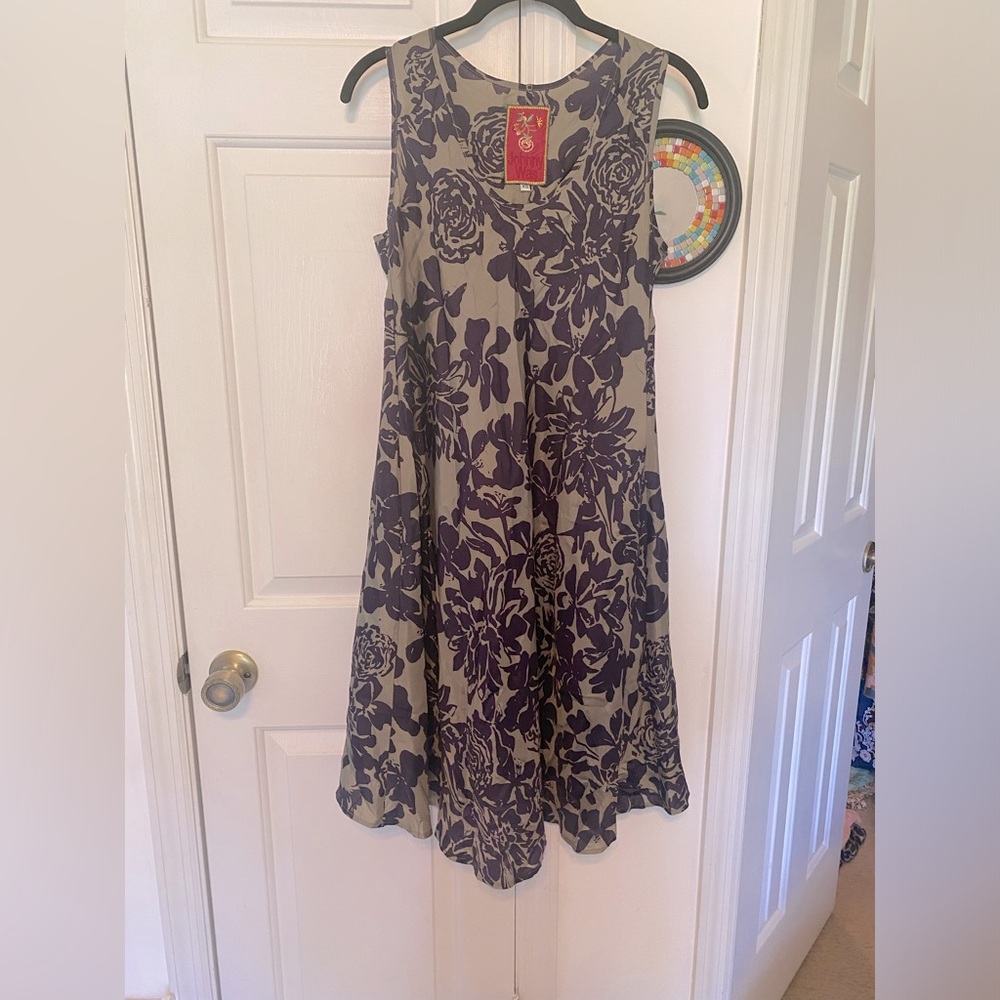 Johnny Was tank dress with pockets. 100% silk. NWOT